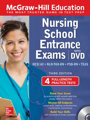 cover image of McGraw-Hill Education Nursing School Entrance Exams with DVD